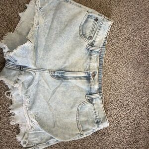 Aerie Light Wash Denim Jean Shorts